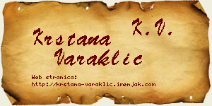 Krstana Varaklić vizit kartica